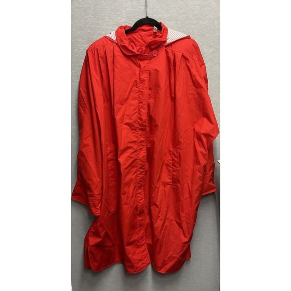 VTG Monica Gray Woman’s Red Coat Size 3X With Removable Hood Pockets - Picture 1 of 10